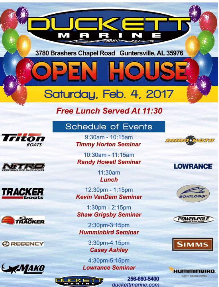 Ducket Marine Open House Kevin VanDam Randy Howell Shaw Grigsby