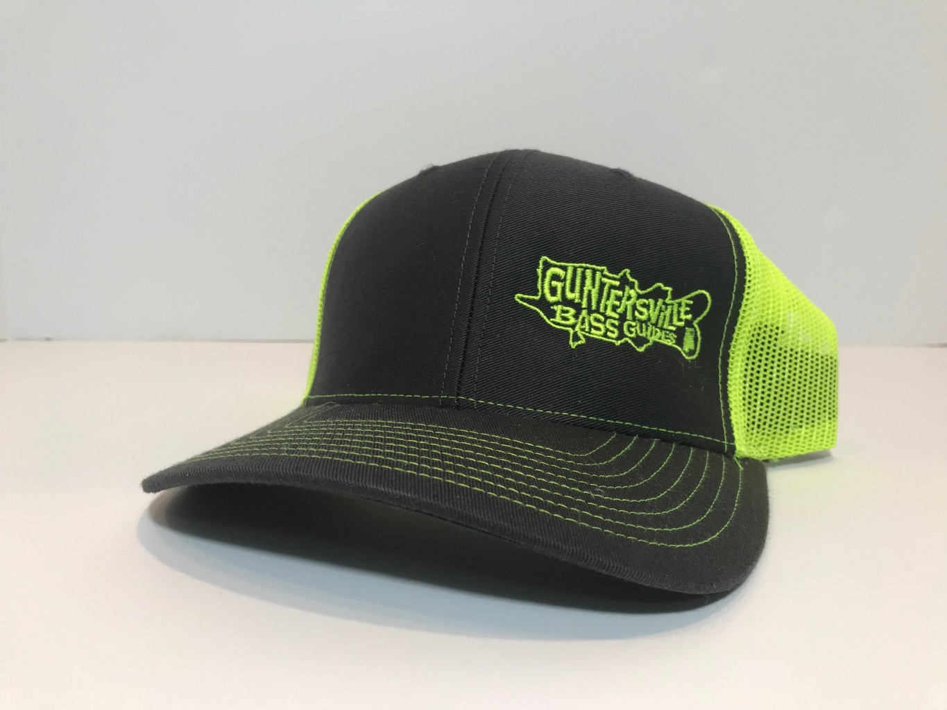 GUNTERSVILLE BASS GUIDES HATS LIME 