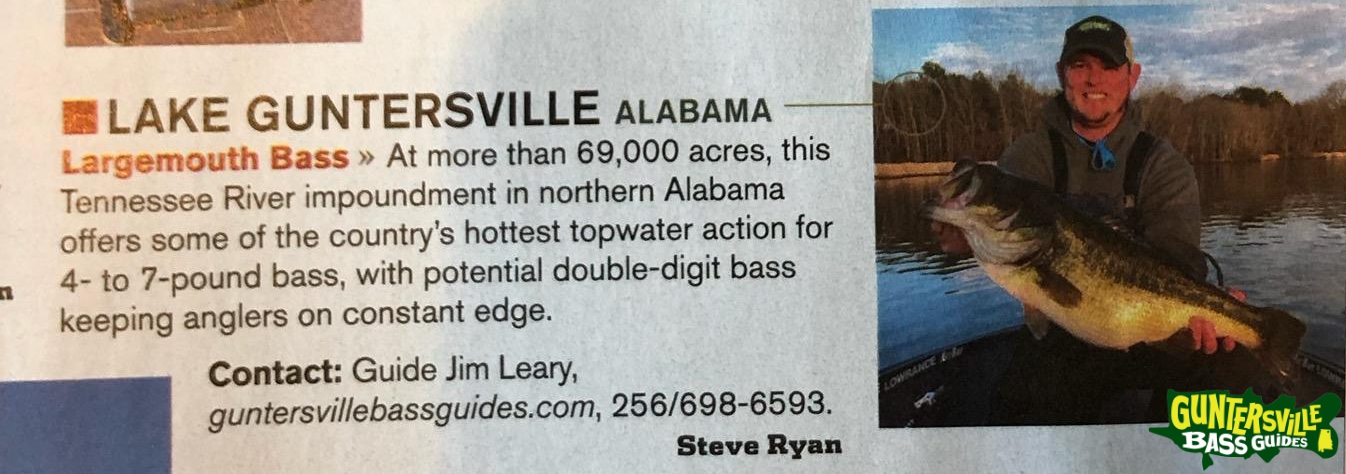 Guntersville Bass Guides
In Fisherman Magazine