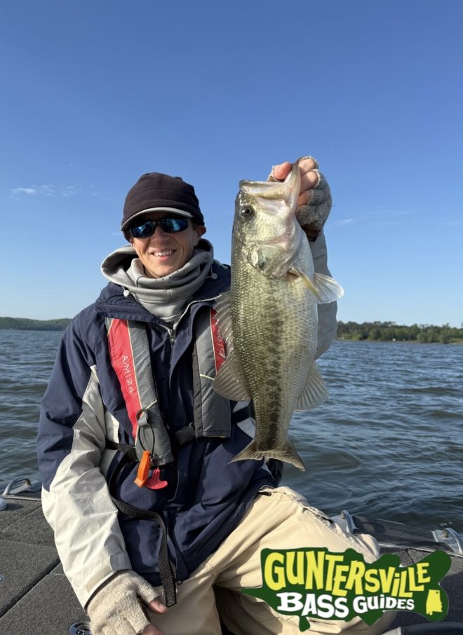 Big Bass From Lake Guntersville while fishing with Capt Jim Leary of Guntersville Basd Guides during the spring