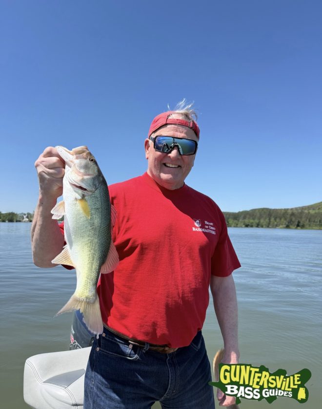 Big Bass From Lake Guntersville while fishing with Capt Jim Leary of Guntersville Basd Guides during the spring