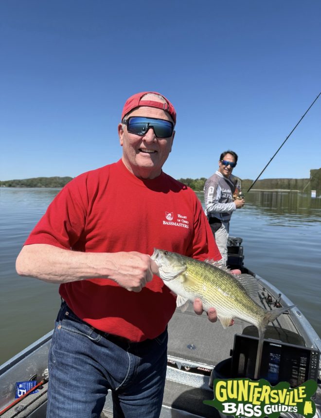 Big Bass From Lake Guntersville while fishing with Capt Jim Leary of Guntersville Basd Guides during the spring