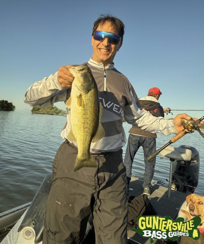 Big Bass From Lake Guntersville while fishing with Capt Jim Leary of Guntersville Basd Guides during the spring