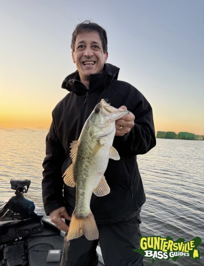 Big Bass From Lake Guntersville while fishing with Capt Jim Leary of Guntersville Basd Guides during the spring