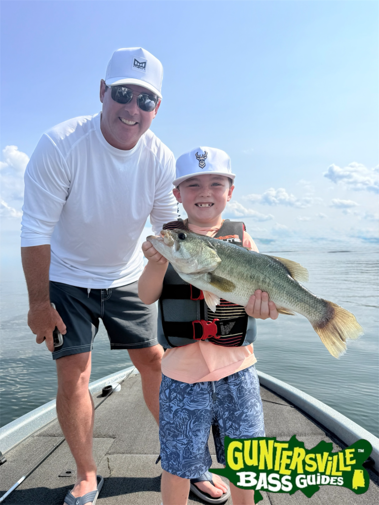Successful Lake Guntersville guided bass fishing trip