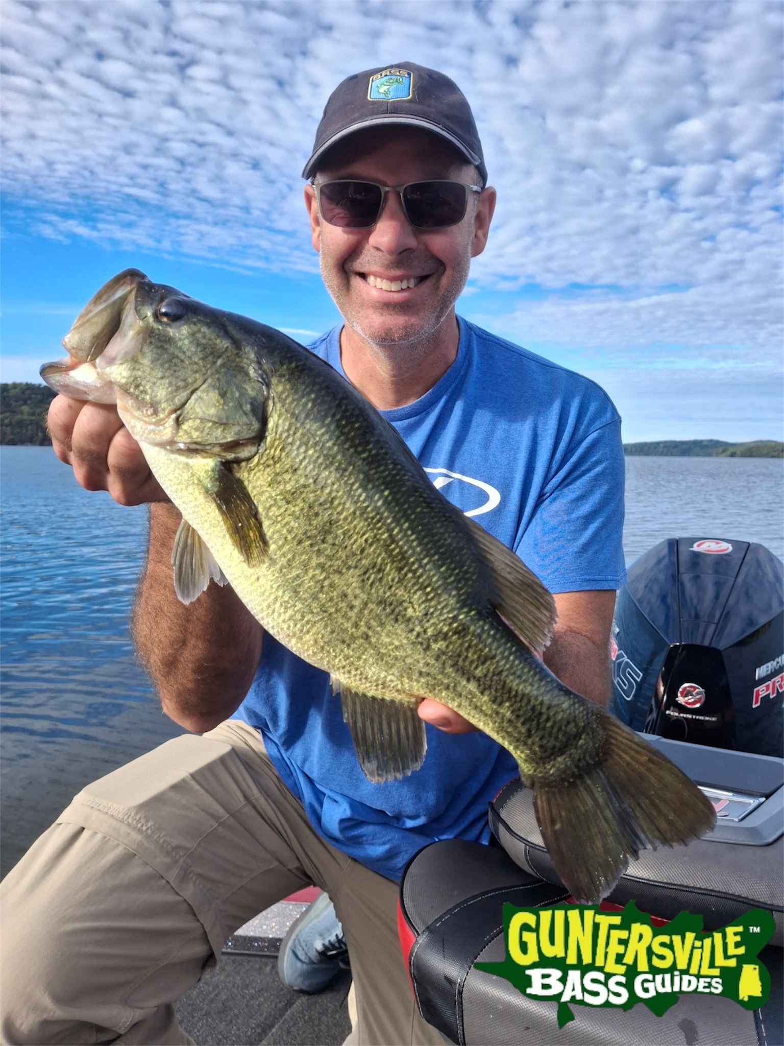 October largemouth bass caught on Lake Guntersville