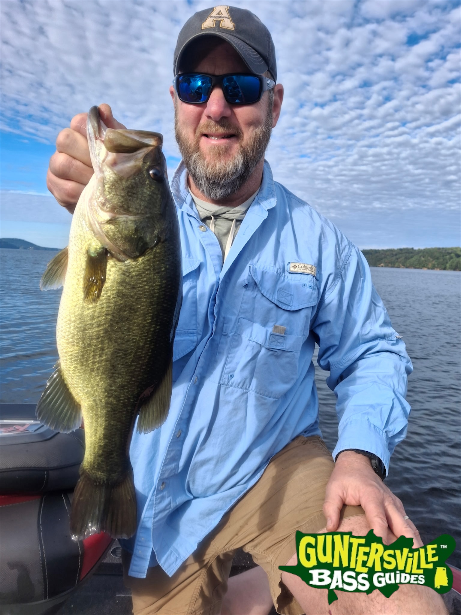 Quality Lake Guntersville bass from an October guided fishing trip