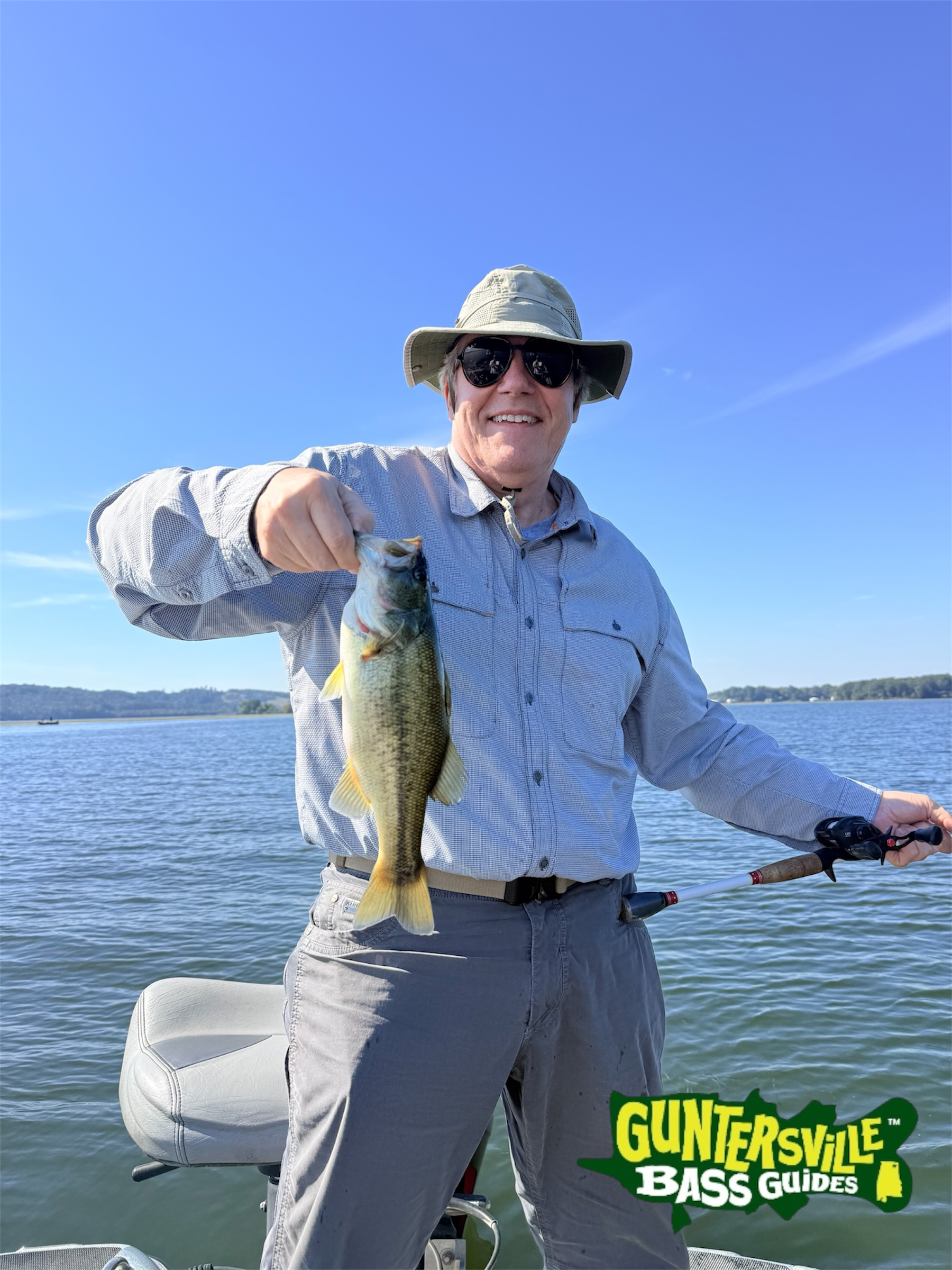 Lake Guntersville bass caught during an October guided fishing trip