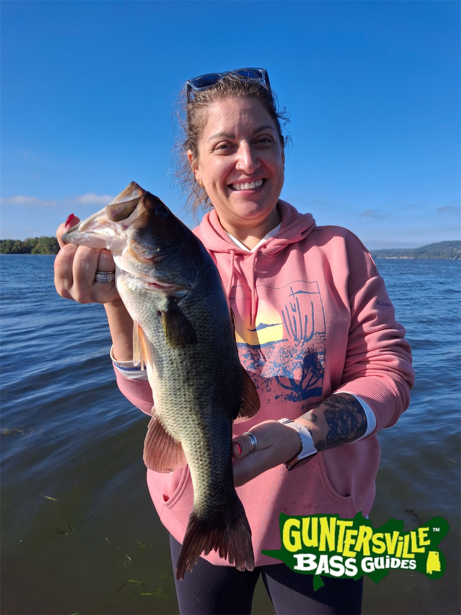 October Lake Guntersville bass caught by Corrie