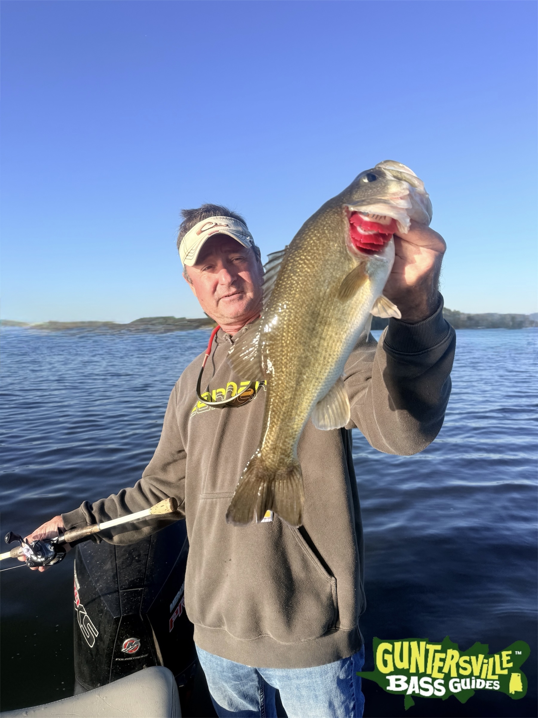 Dale fishing Lake Guntersville with Captain Jim